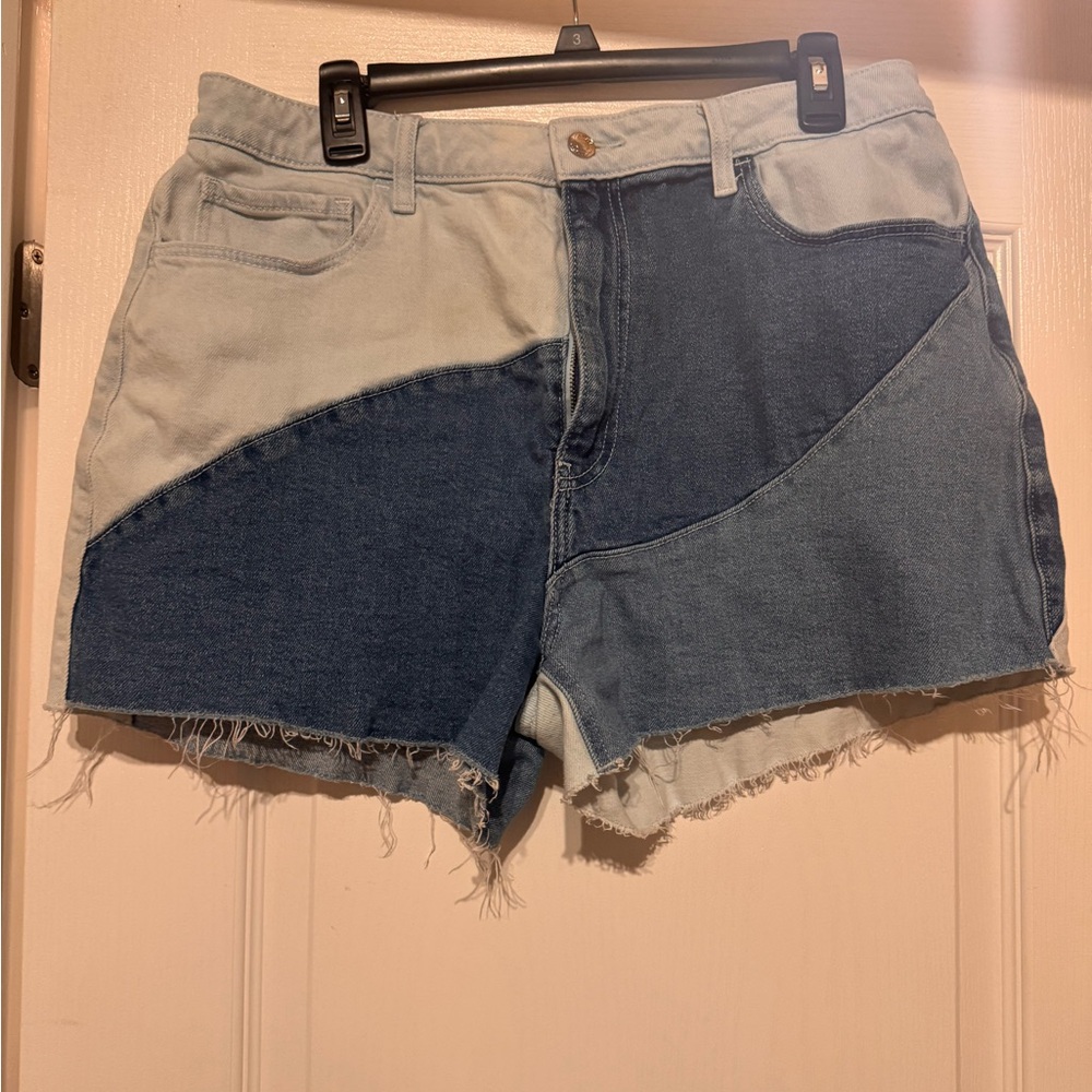 Hollister Two-Tone Blue Jean Shorts